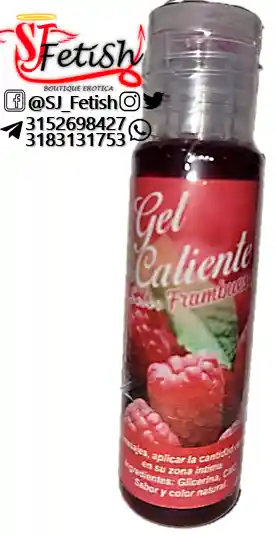 Gel Comestible 30ml Frambuesa Aceite Caliente