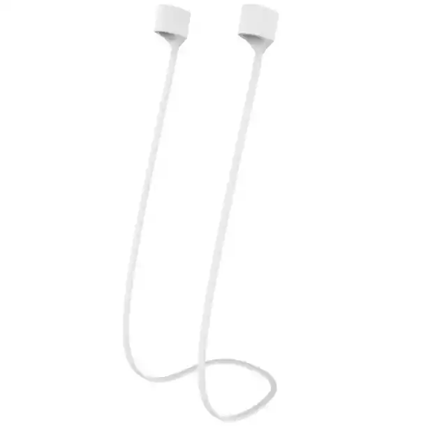 Soporte Sujetador Anticaída Para Airpods Audifonos Bluetooth Blanco