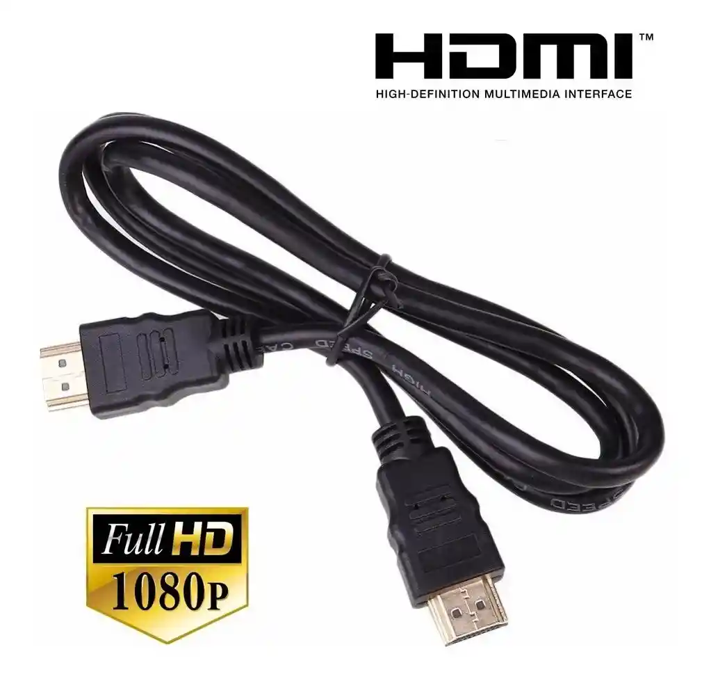 Cable Hdmi Negro Encauchetado 1,5 Metros Version 1.4 1080p