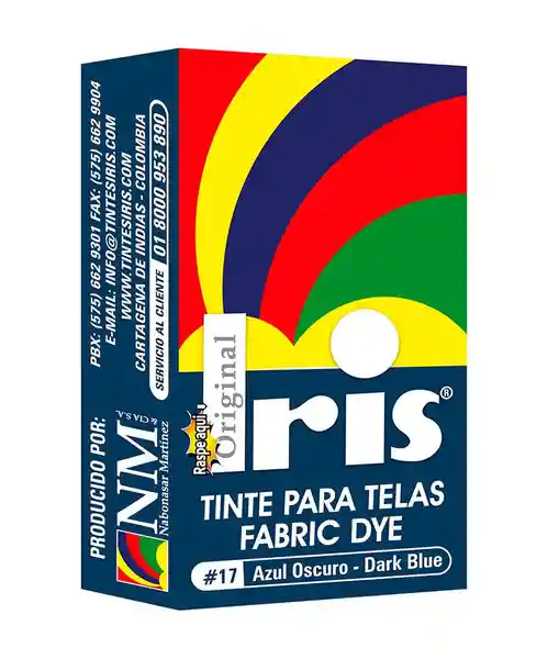 Iris Azul Oscuro Tinte Para Telas