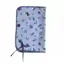 Cambiador Bebé Sencillo Borde Cebra Con Animales Y Palmeras Azul