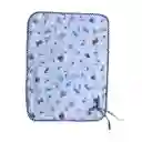 Cambiador Bebé Sencillo Borde Cebra Con Animales Y Palmeras Azul