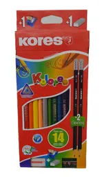 Kores Colores 12 + 2 Lapiz