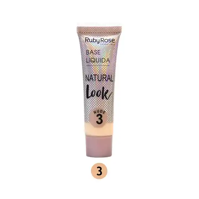 RUBY ROSE Base Liquida Natural Look Bege 3