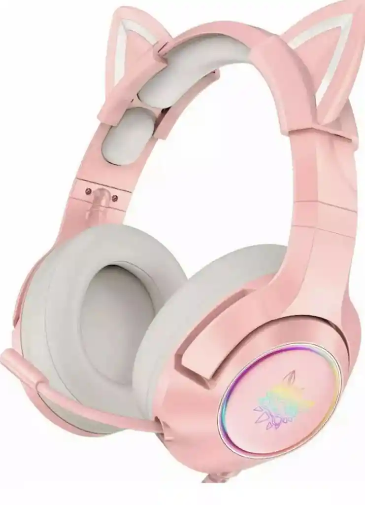 Diadema Gamer Rosa K9 + Mouse Rosa Usb + Base Onikuma