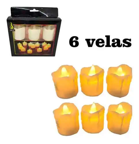 Vela Veladoras X6und Led Luz Decoración