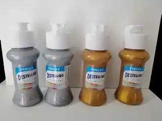 Pintura Acrílica Destellos Plateada