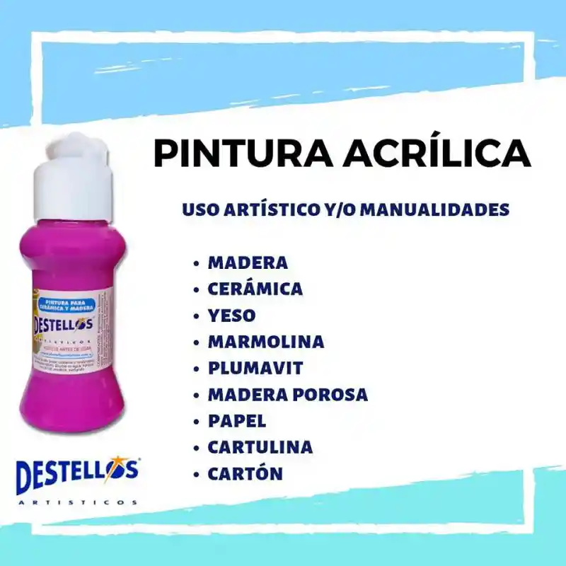 Pintura Acrílica Destellos Plateada