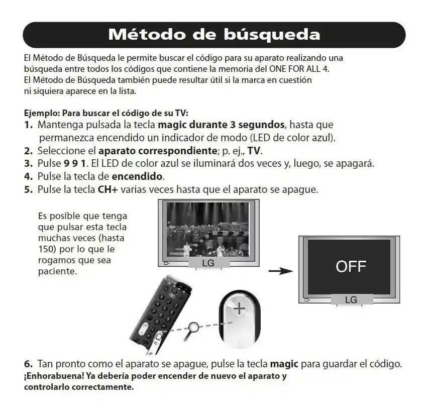 Control Remoto Universal Compatible Con 2 Equipos Ofa Negro