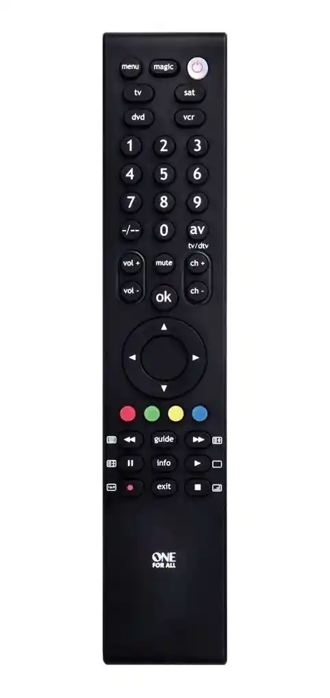 Control Remoto Universal Compatible Con 4 Equipos Ofa Negro