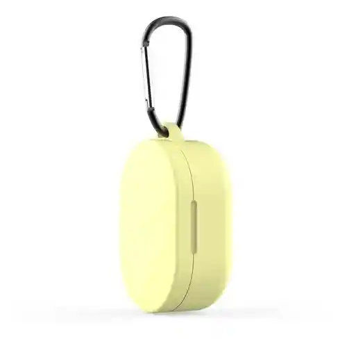 Protector Redmi Airdots Con Gancho. Silicona Flexible. Color: Amarillo