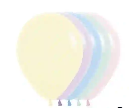 Globo Bomba R-12 Color Pastel Mate Surtido X 12 Und