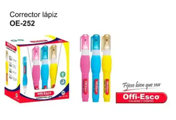 Corrector Borrador Liquido En Forma De Lapiz Offi-esco Oe-252 8ml