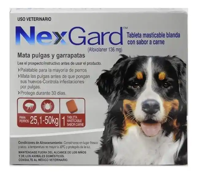 Nexgard Xl Para Perros De 25.1 - 50 Kg De Peso