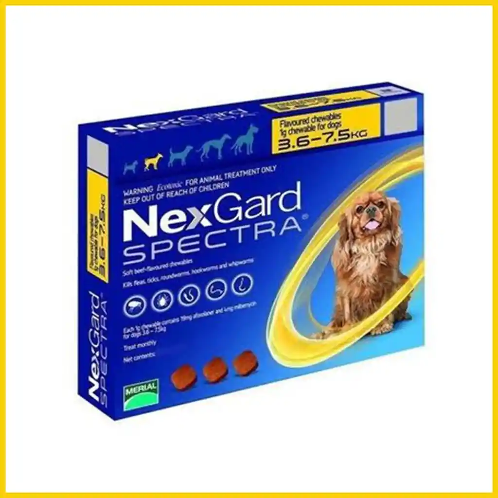 Nexgard Spectra S Para Perros De 3.5 A 7.5 Kg De Peso