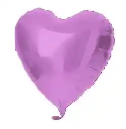 Globo Metalizado Corazon 18" 46 Cm Morado