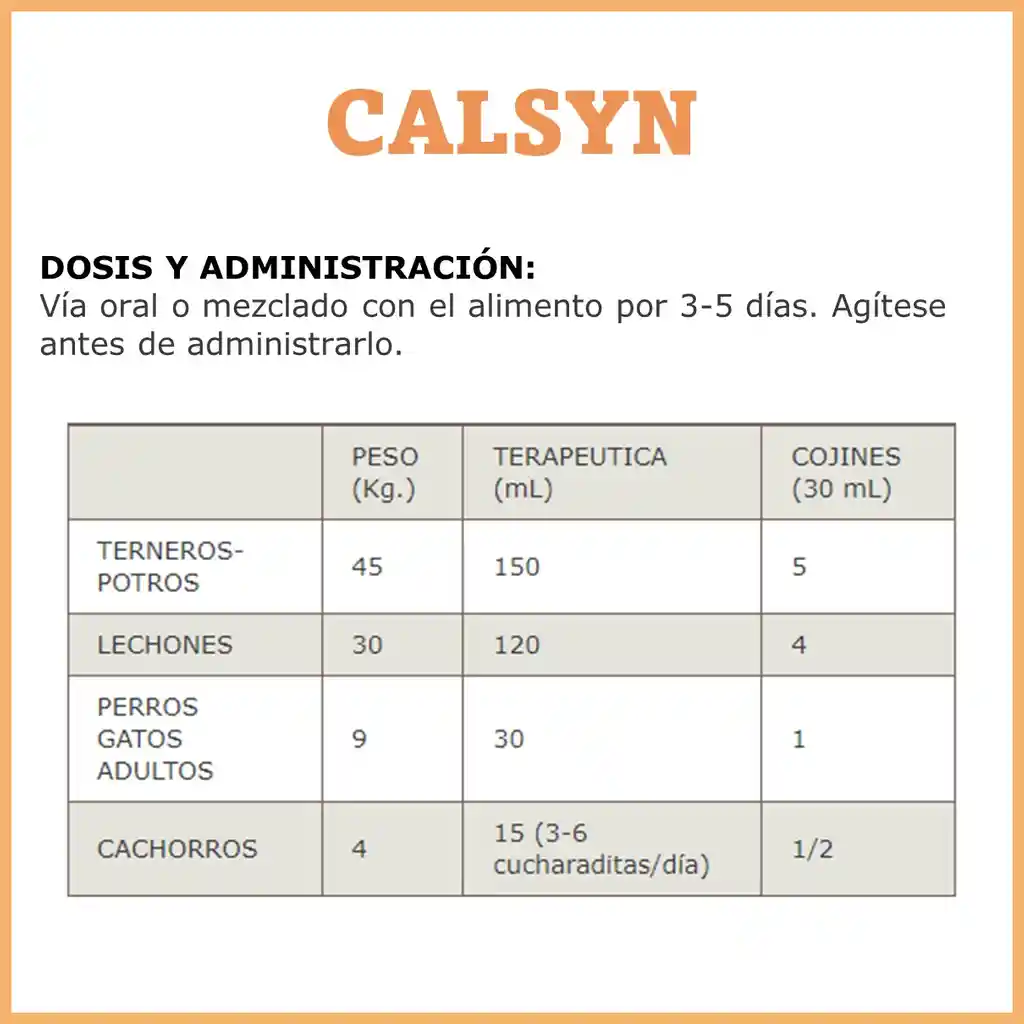 Calsyn Vitaminizado Frasco X 120 Ml