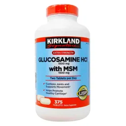 Kirkland Glucosamina Hci 1500 Mg Con Msm 1500 Mg Apoya Articulaciones Flexibles