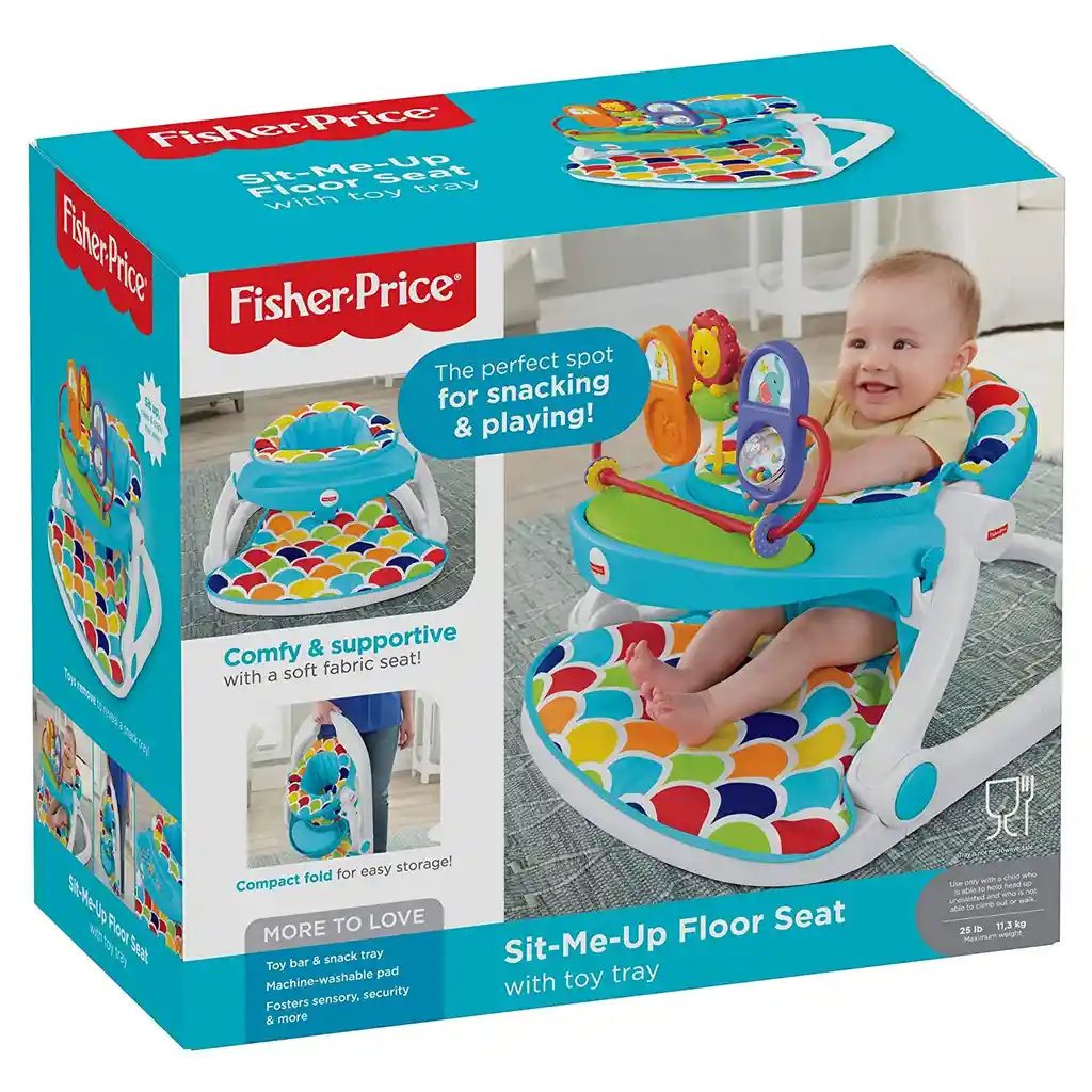 Silla Para Bebe Interactiva Sensorial Comida Con Mordedor