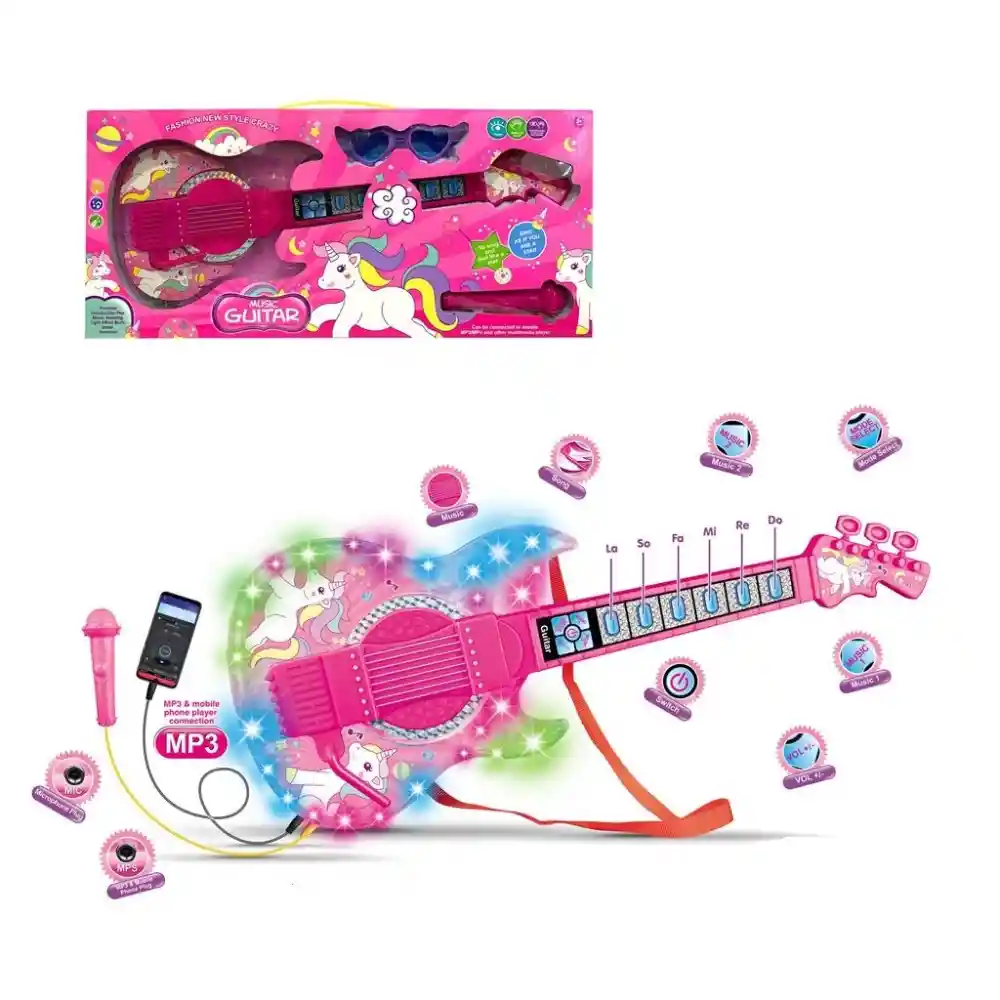 Guitarra Unicornio Caja