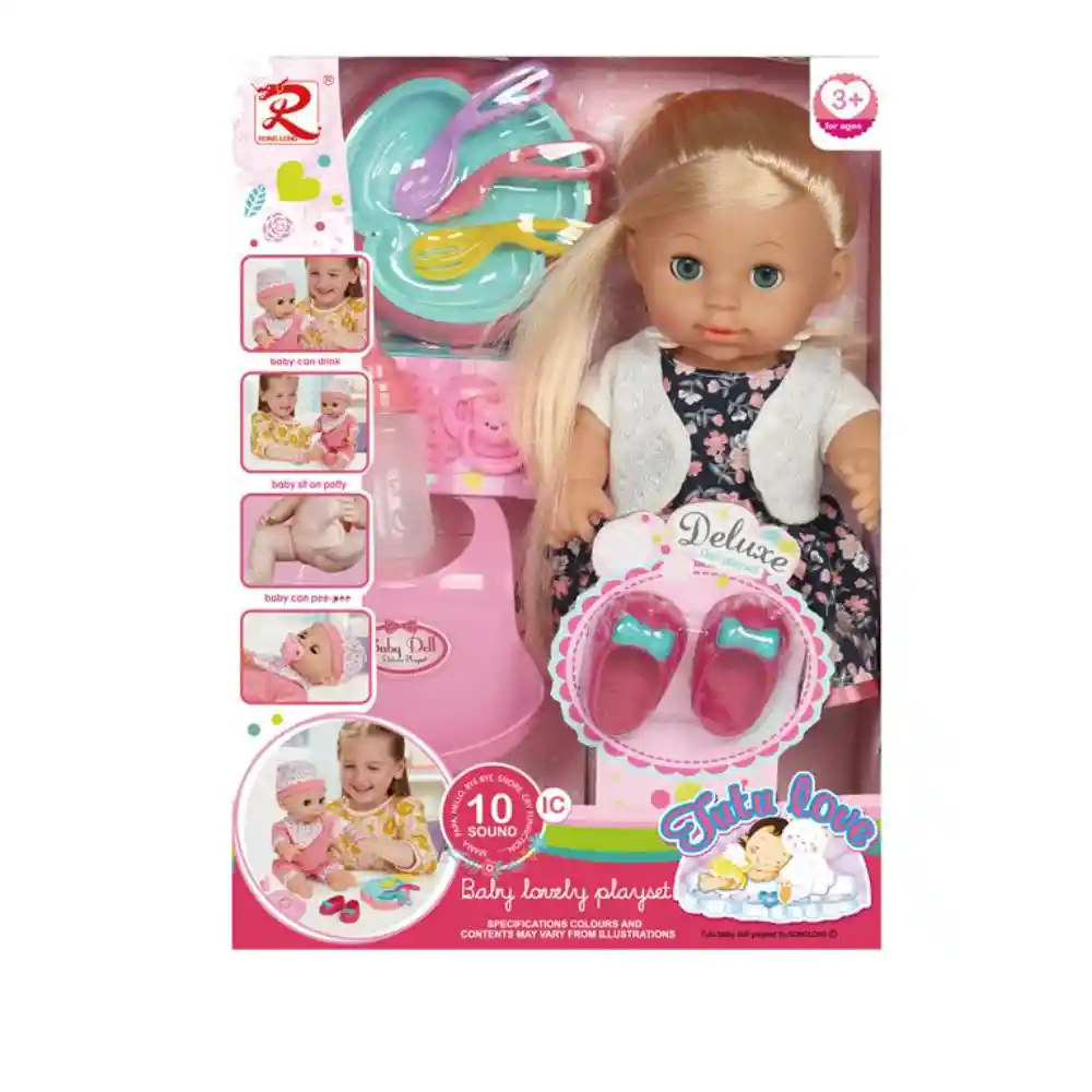 Muñeca Deluxe 10 Sonidos Caja