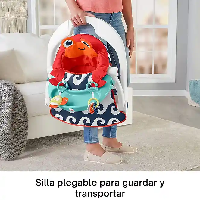 Silla Para Bebe Interactiva Sensorial Comida Cangrejo