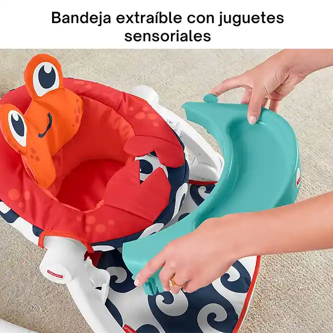 Silla Para Bebe Interactiva Sensorial Comida Cangrejo