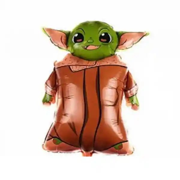 Globo Metalizado Baby Yoda Sin Inflar