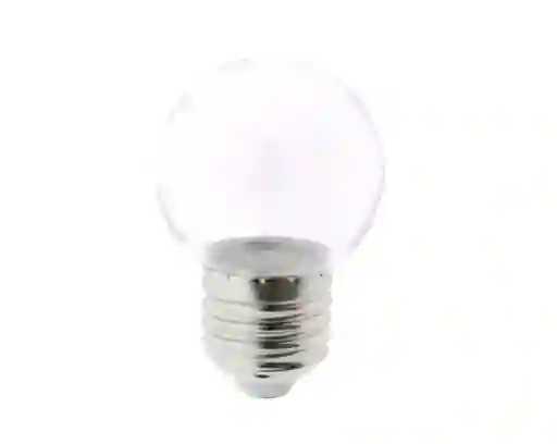 Bombillo Pin Pon Bola Led Luz Calida Transparente X 10 Uni