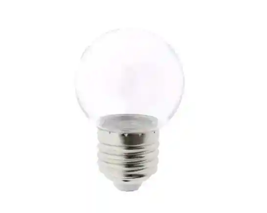 Bombillo Pin Pon Bola Led Luz Calida Transparente X 5 Uni