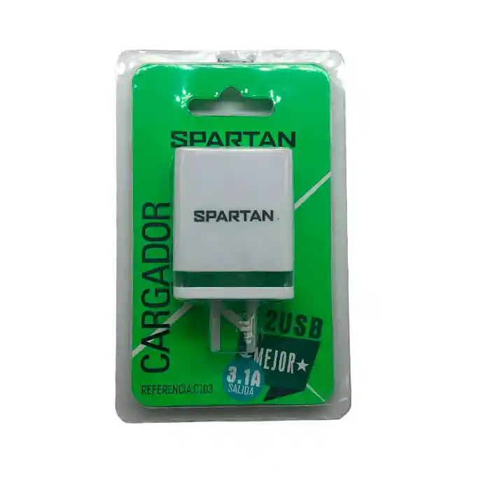 Cargador De Pared Spartan 2 Usb 3.1amp