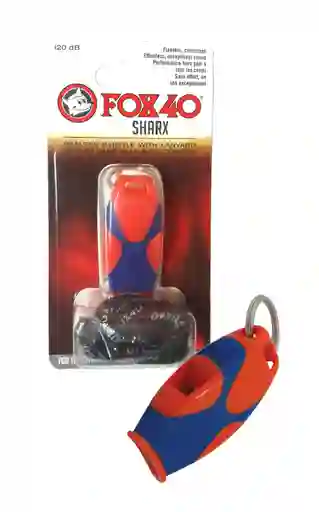 Silbato Pito Fox40 Sharx Profesional Obsequio Cordón 120db Rojo/azul