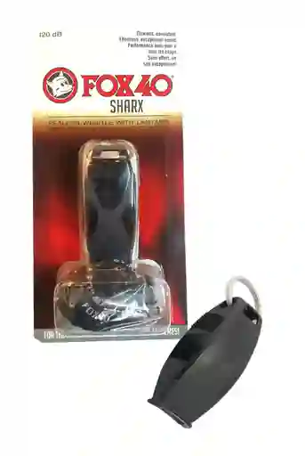 Silbato Pito Fox40 Sharx Profesional Obsequio Cordón 120db - Negro