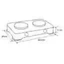 Fogon Eléctrico 2 Puestos Estufa Electrica 5 Niveles Tempera
