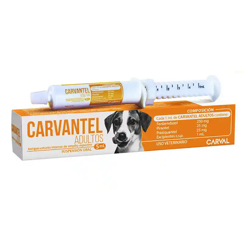 Carvantel Adultos 5ml Antiparasitario Amplio Espectro Para Caninos