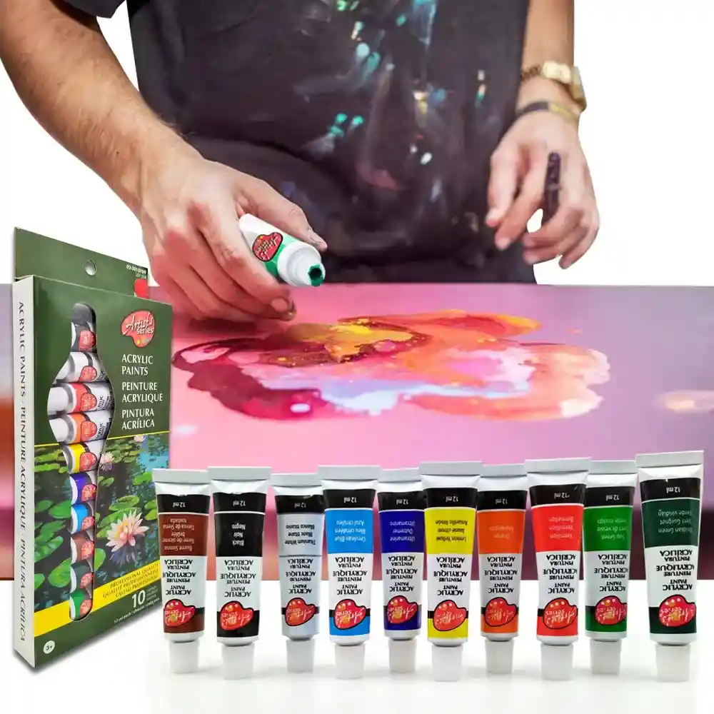 Pinturas Acrílicas Artists Series Set X 10 Calidad Profesional