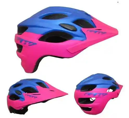 Casco Ciclismo Gw-015 Mtb/ruta Patinaje Bicicleta Azul-rosado M