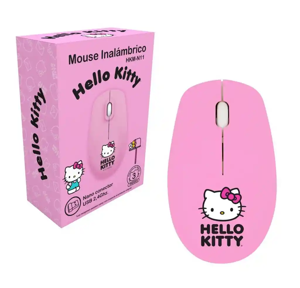 Mouse Inalámbrico Hello Kitty Original Ratón Laptop Compuitador Pc