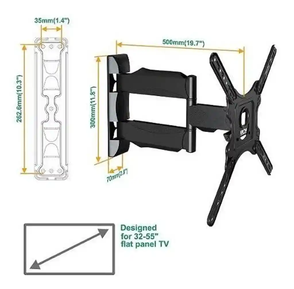 Soporte Base De Brazo Para Tv Television De 10 A 32 Pulgada