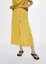 Pantalón Frida-H Amarillo Talla M Mujer Mango