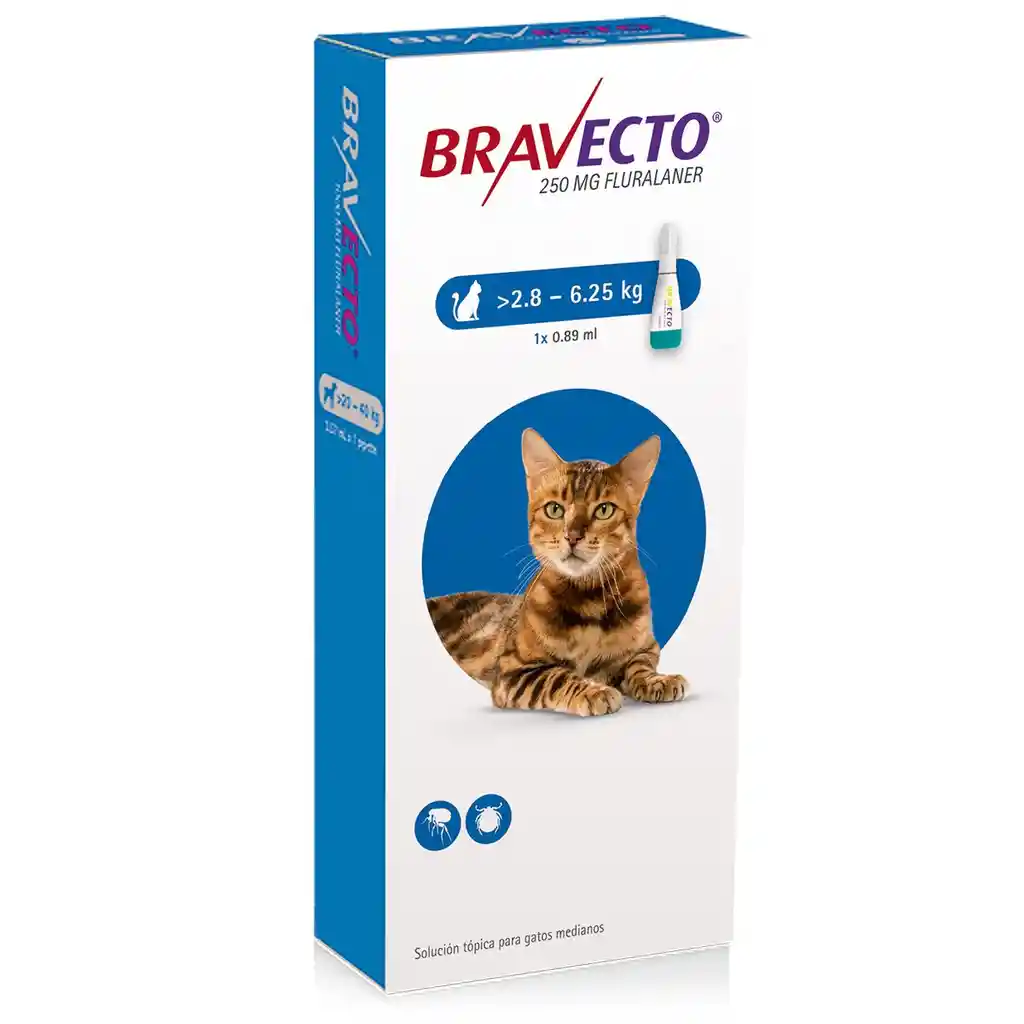 Bravecto Pague 2 Lleve 3Gatos Spot On 2.8-6.2 Kg