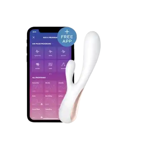 Vibrador Satisfyer Con App Doble Estimulacion Mono Flex Blanco