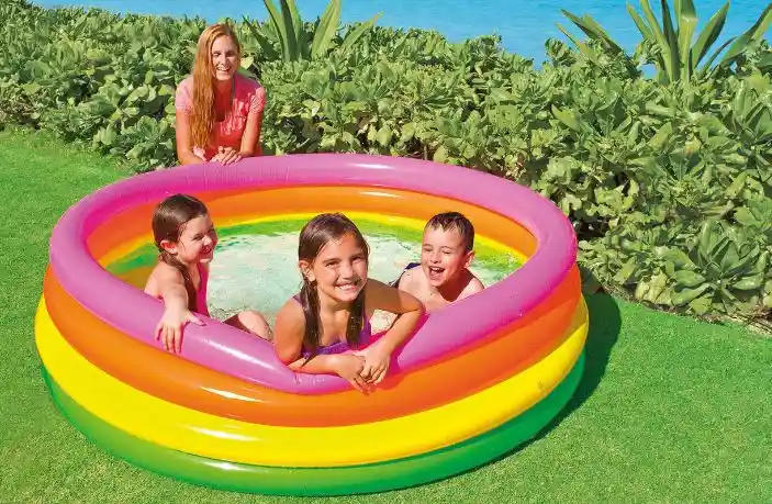 Intex Piscina Inflable Flotadorde 168X46 Cm De 4 Aros Multicolor