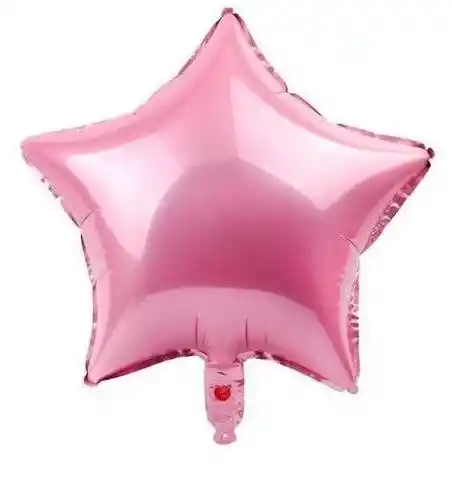 Globo Metalizado Estrella 18" 46 Cm Rosado