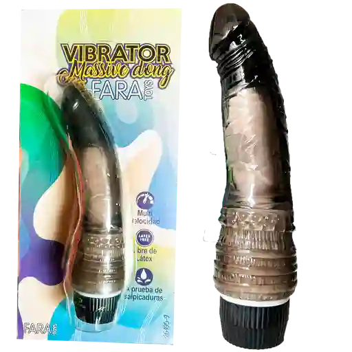 Vibrador 18cm Massive Dong Black Negro Consolador Unisex
