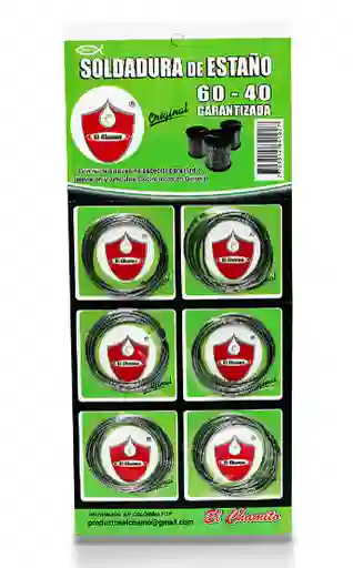 Soldadura Estaño Carton X 6 Und