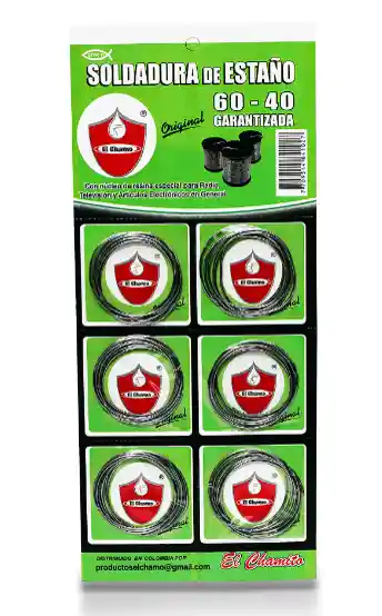 Soldadura Estaño Carton X 6 Und