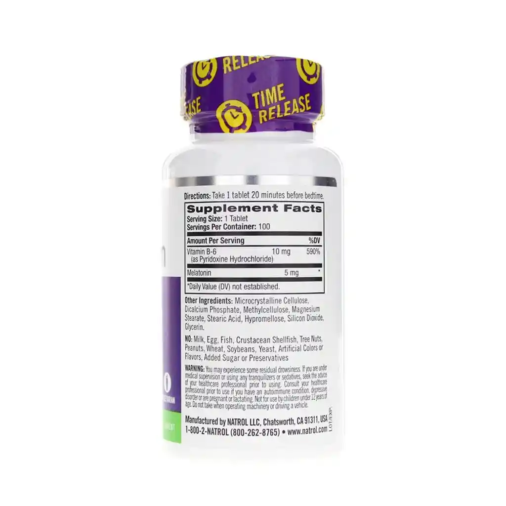 Natrol Melatonin Sueño Prolongado 5mg 100 Tabletas