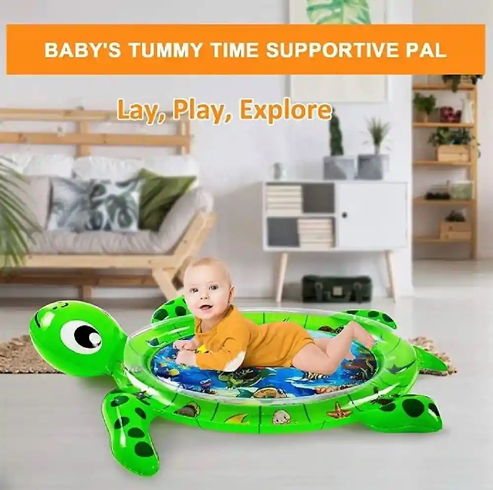 Tapete Inflable Estimulación Bebe Infantil Divertido Tummy Time Mat Ref. Tortuga