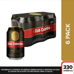Cerveza Club Colombia Negra - Lata 330 ml x1
